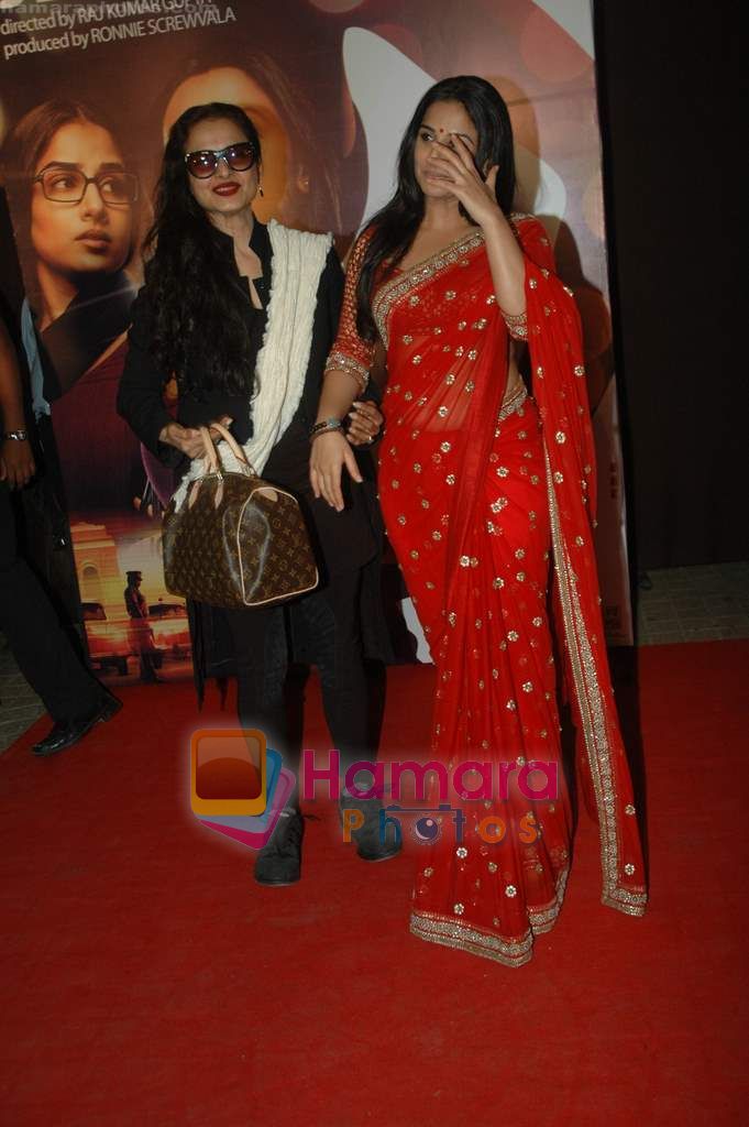 Rekha, Vidya Balan at No One Killed Jessica premiere in Fame on th Jan 2011 