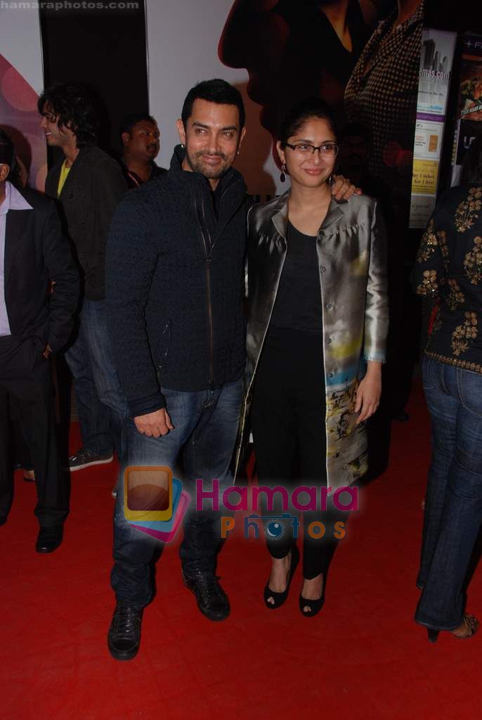 Aamir Khan, Kiran Rao at No One Killed Jessica premiere in Fame on th Jan 2011 