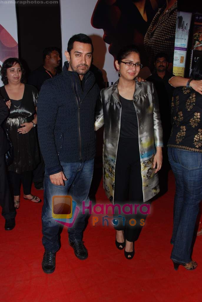 Aamir Khan, Kiran Rao at No One Killed Jessica premiere in Fame on th Jan 2011 