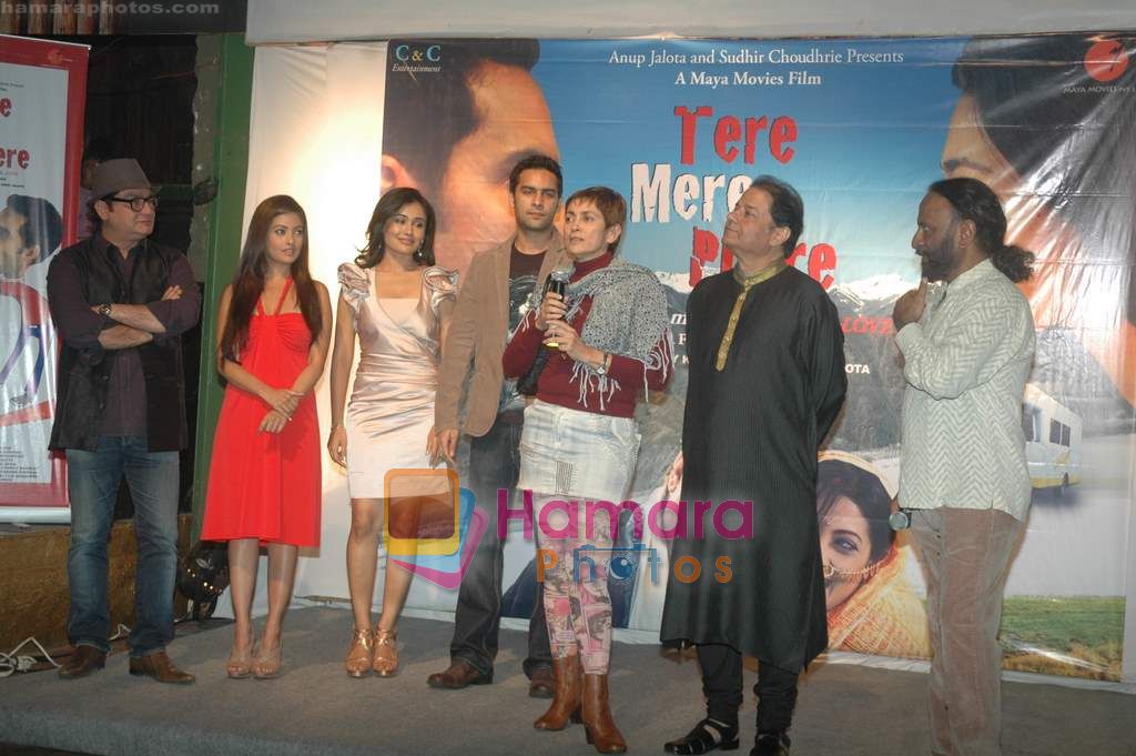 Vinay Pathak, Riya Sen, Sasha Goradia, Jagrat Desai, Deepa Sahi, Anup Jalota at Tere Mere Phere film launch in Dockyard on 12th Jan 2011 ~2