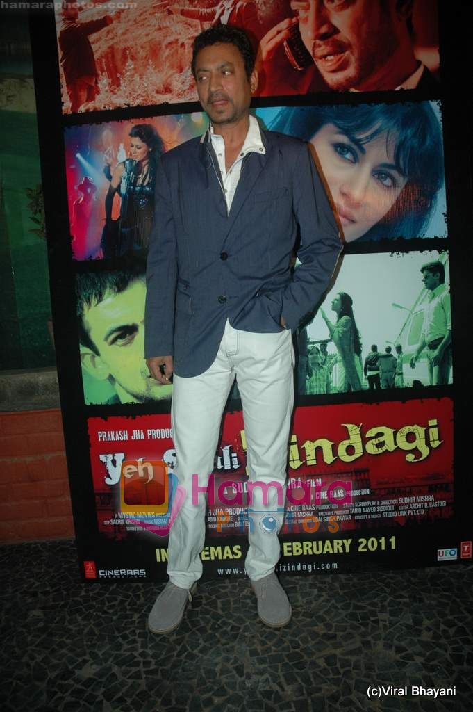 Irrfan Khan at Yeh Saali Zindagi music launch in Marimba Lounge on 13th Jan 2011 