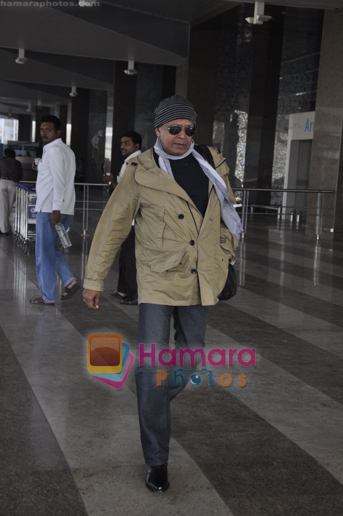 Mithun Chakraborty spotted at airport in Mumbai Airport on 14th Jan 2011 