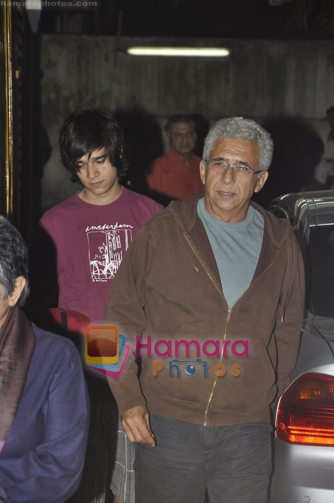 Naseruddin Shah at Dhobi ghat Screening in Ketnav, Mumbai on 20th an 2011 