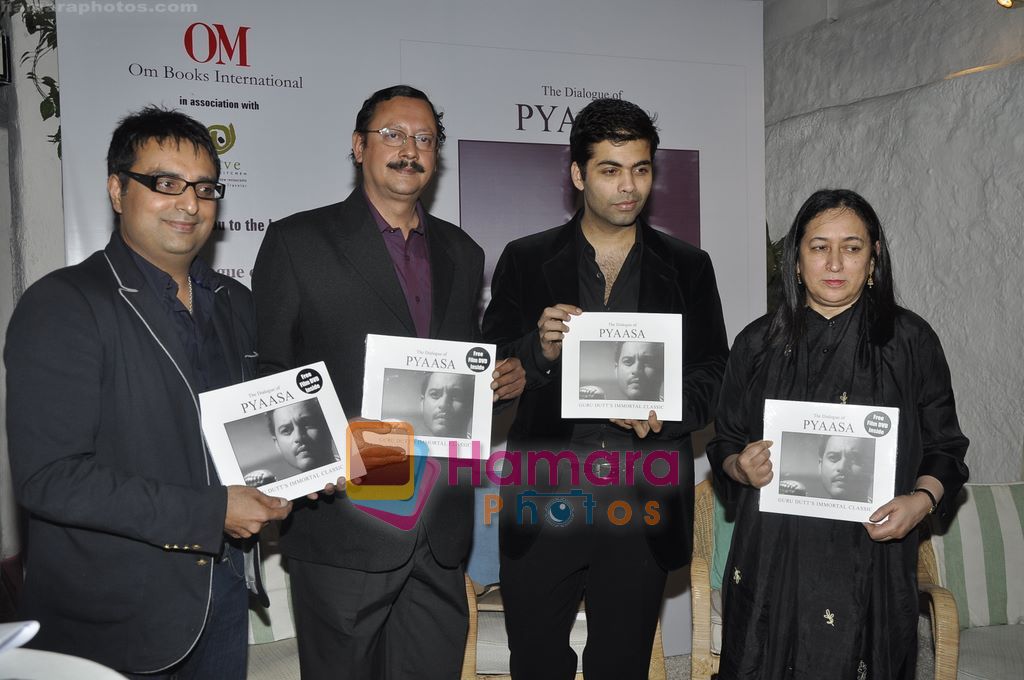 Karan Johar unveils Gurudutt's Pyaasa book in Olive, Bandra, Mumbai on 2nd Feb 2011 