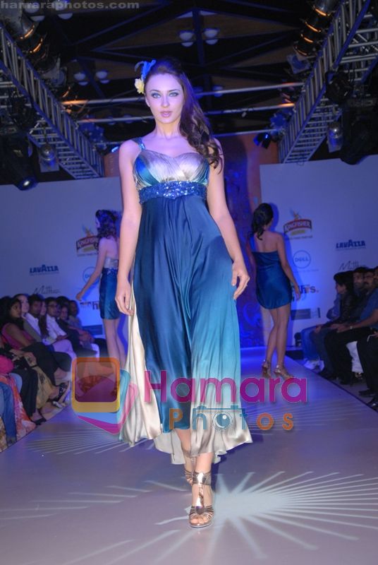 Model walks the ramp for Designer Haasya Chandna at Bangalore Fashion Week in Bangalore on 4th Feb 2011 
