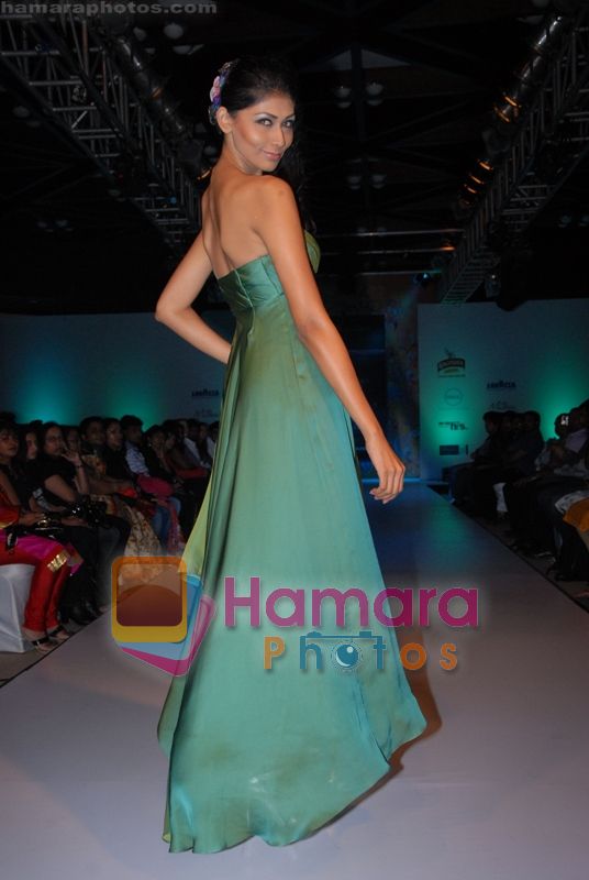 Model walks the ramp for Designer Haasya Chandna at Bangalore Fashion Week in Bangalore on 4th Feb 2011 