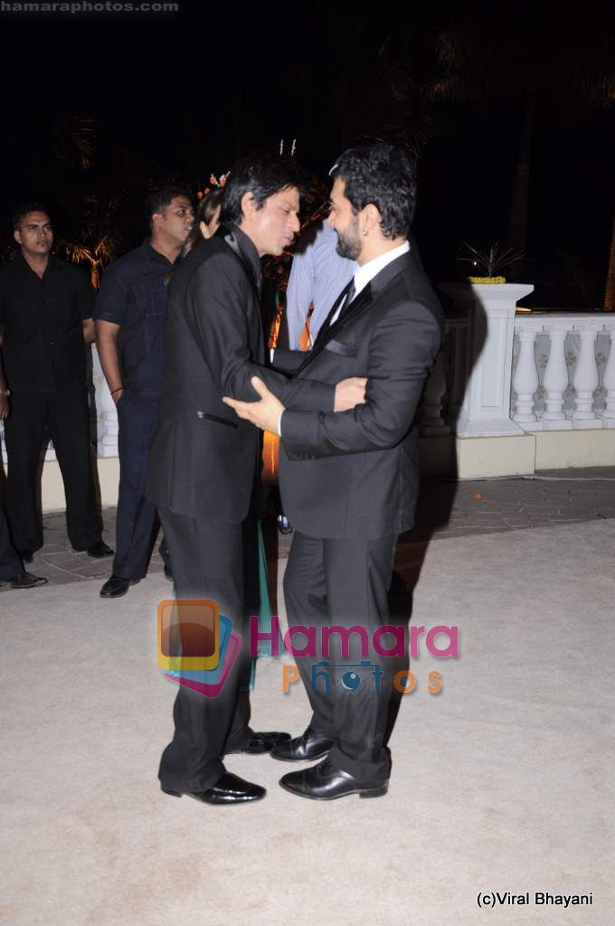 Aamir Khan, Shahrukh Khan at  Imran Khan's wedding reception in Taj Land's End on 5th Feb 2011 ~0