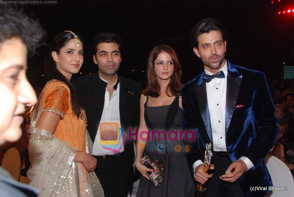 Katrina Kaif, Karan Johar, Hrithik, Suzanne at Stardust Awards 2011 in Mumbai on 6th Feb 2011 