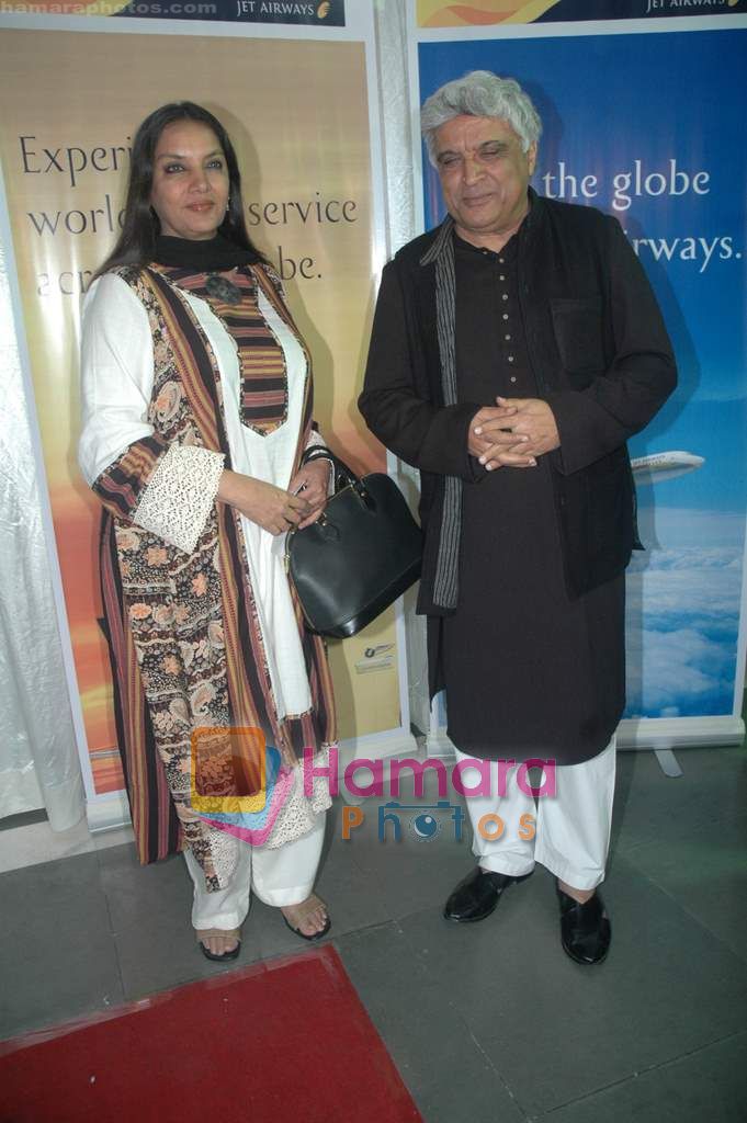 Shabana Azmi, Javed Akhtar at Black Comedy presented by Jet Airways in Rang Sharda on 15th Feb 2011 