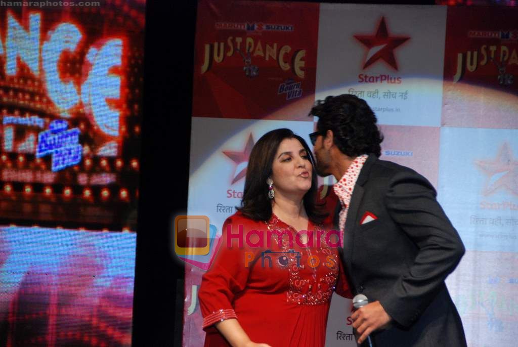 Hrithik Roshan, Farah Khan at the launch of Just Dance show in Filmistan on 17th Feb 2011 