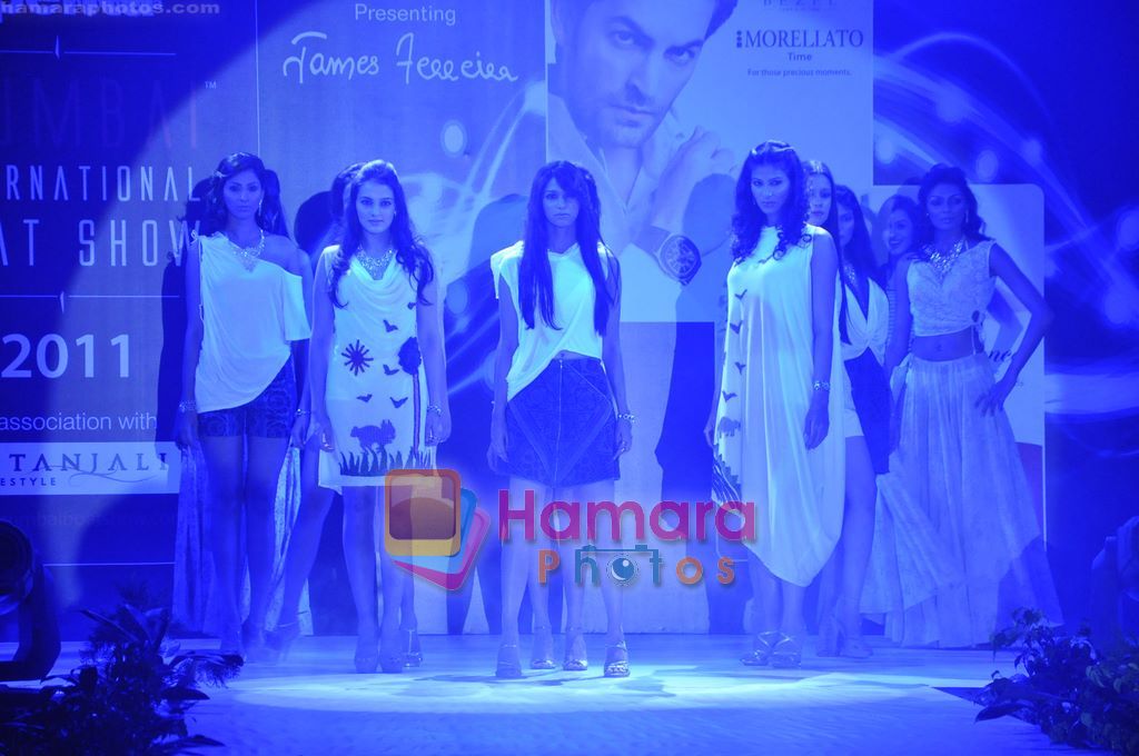 Model walks for James Feraira at International Boat show launch in BKC, Mumbai on 24th Feb 2011 
