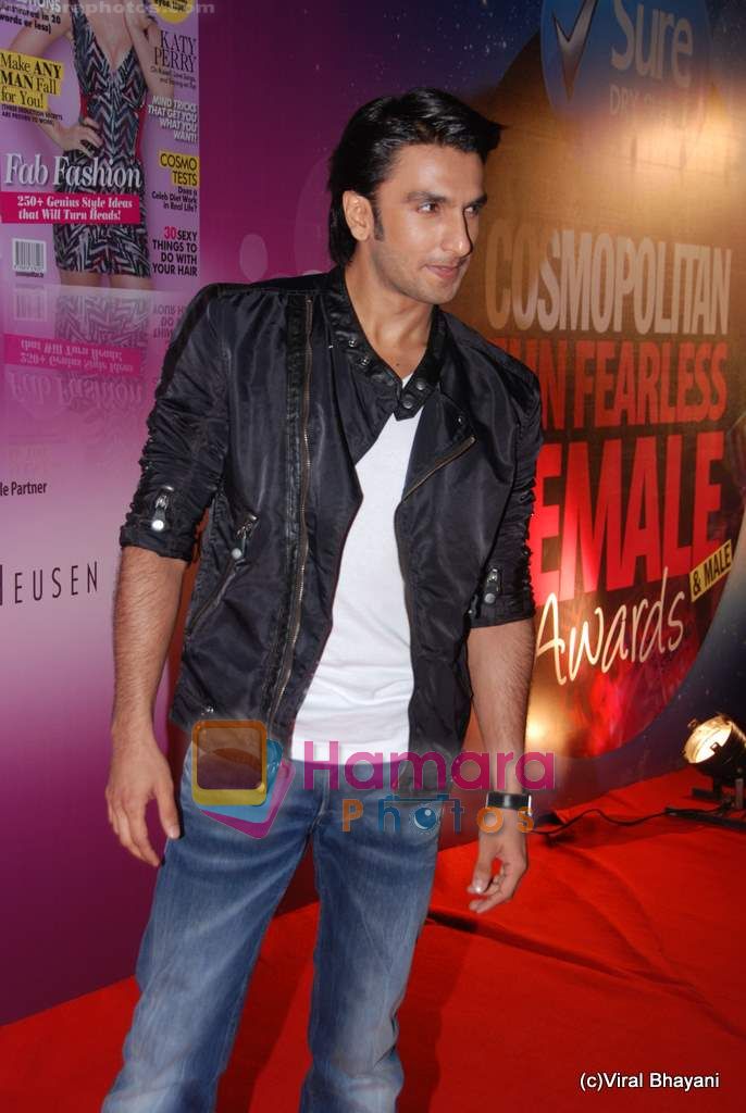 Ranveer Singh at Cosmopolitan Awards red carpet in Taj Land's End on 6th March 2011 