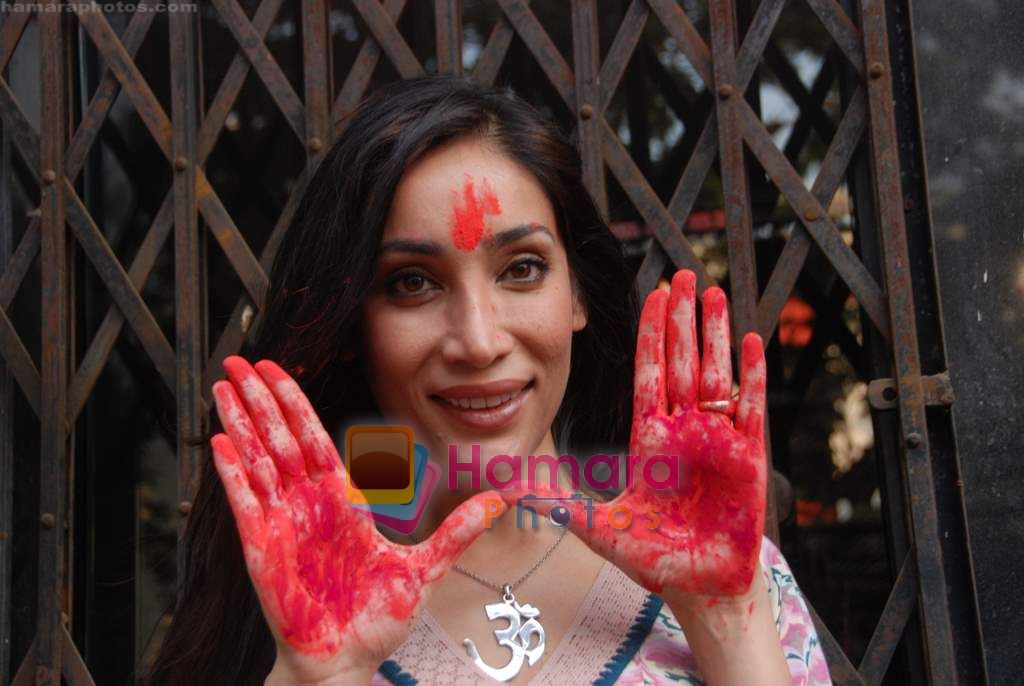 Sofia Hayat on the location of Diary of a Butterfly film in Goregaon on 7th March 2011 