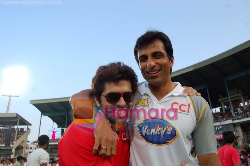 Sonu Sood at CCLT20 cricket match on 7th March 2011 