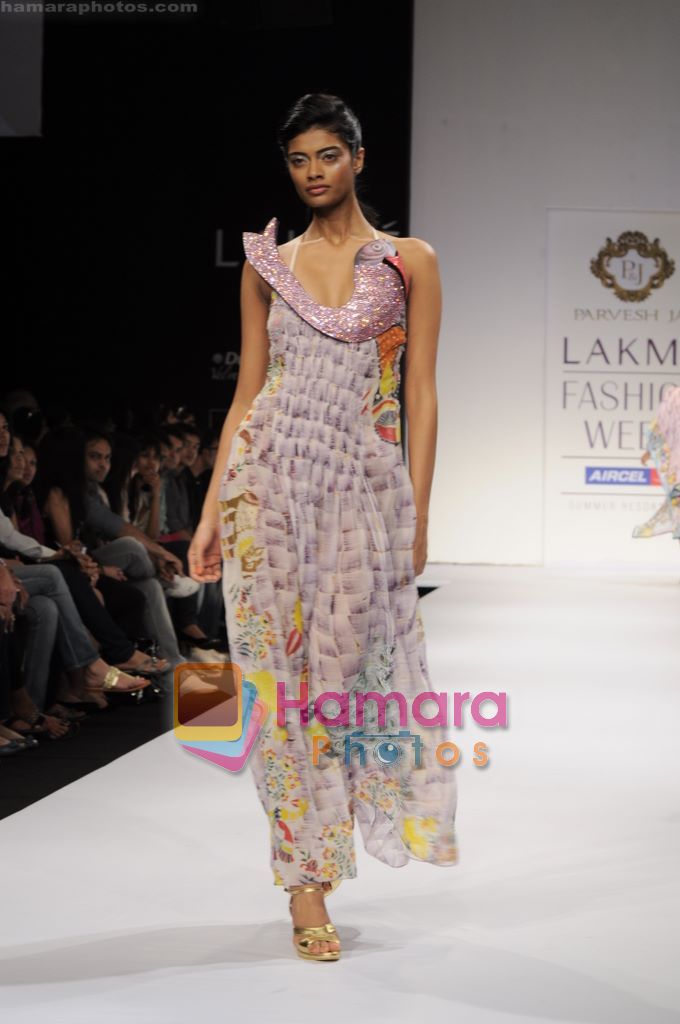 Model walks for Parvesh and Jai at Lakme Fashion Week 2011 Day 1 in Grand Hyatt, Mumbai on 10th March 2011 