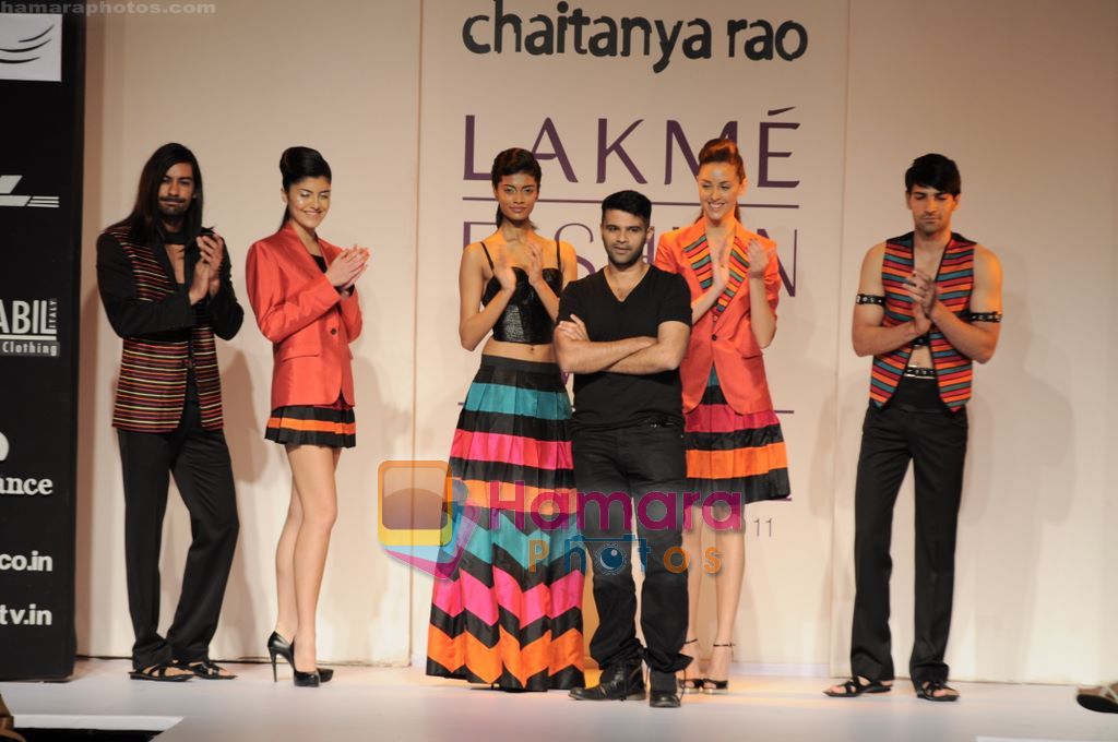 at Chaiyanya Rao's show at Lakme Fashion Week 2011 Day 1 in Grand Hyatt, Mumbai on 10th March 2011