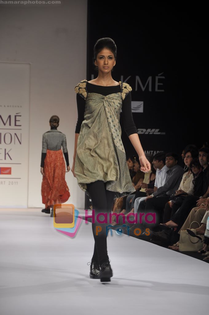 Model walk the ramp at Myoho show at Lakme Fashion Week 2011 Day 1 in Grand Hyatt, Mumbai on 11th March 2011 