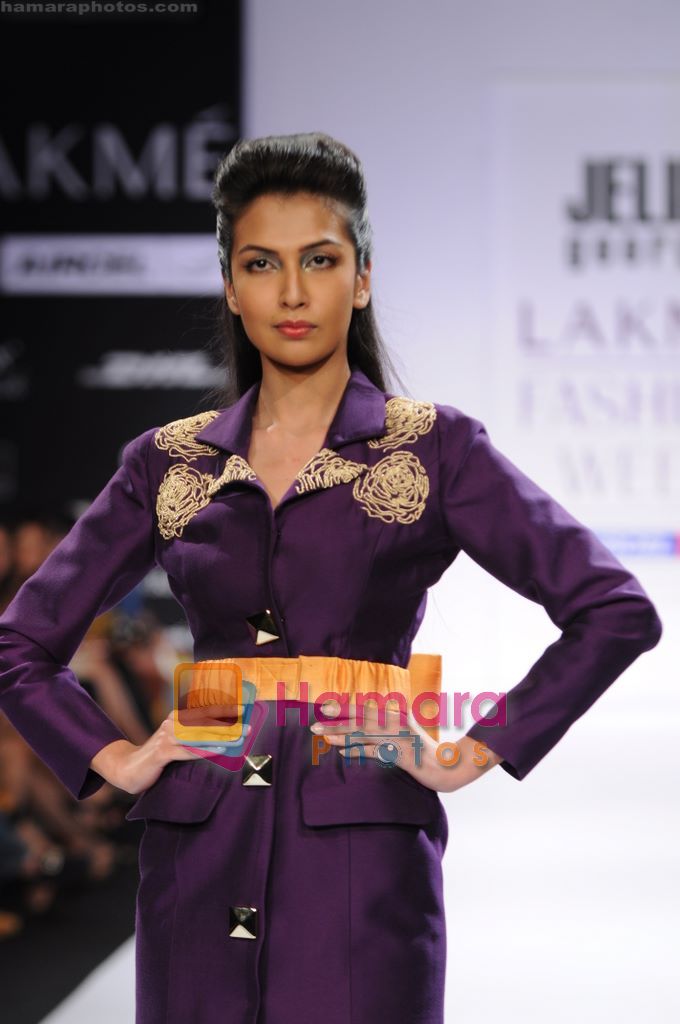 Model walk the ramp for Jeline George show at Lakme Fashion Week 2011 Day 2 in Grand Hyatt, Mumbai on 12th March 2011