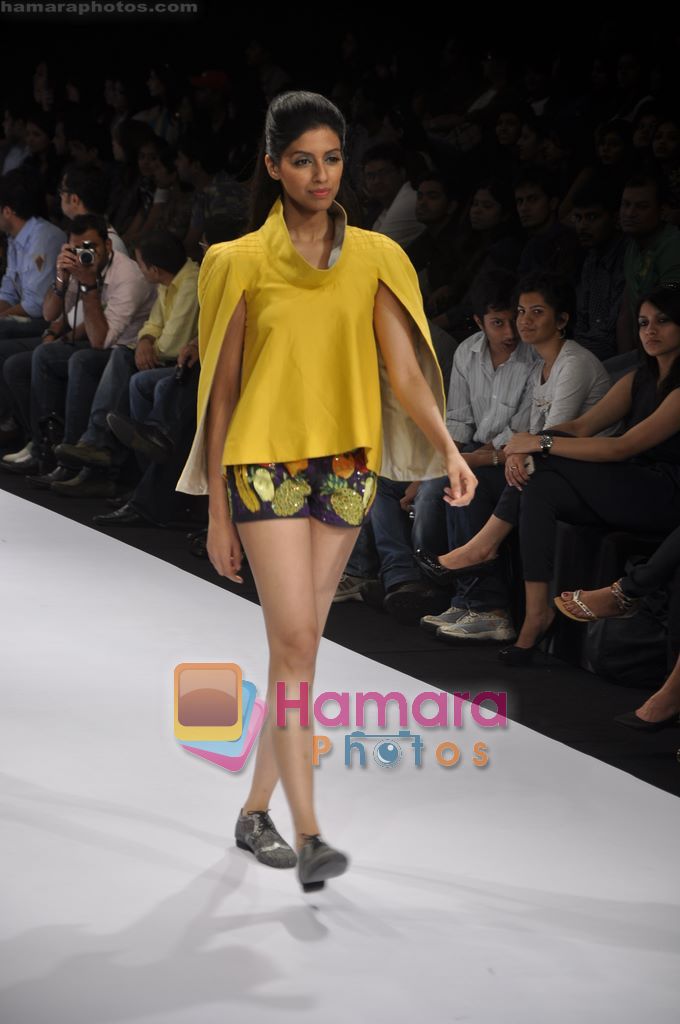 Model walk the ramp for Sabbah Sharma show at Lakme Fashion Week 2011 Day 2 in Grand Hyatt, Mumbai on 12th March 2011 