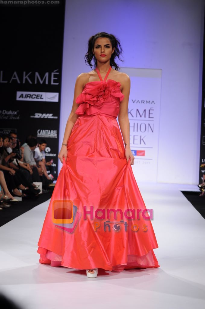 Model walk the ramp for Jatin Verma show at Lakme Fashion Week 2011 Day 2 in Grand Hyatt, Mumbai on 12th March 2011 