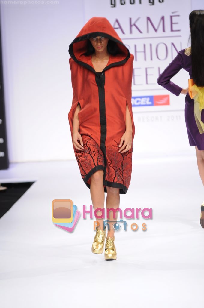 Model walk the ramp for Jeline George show at Lakme Fashion Week 2011 Day 2 in Grand Hyatt, Mumbai on 12th March 2011 