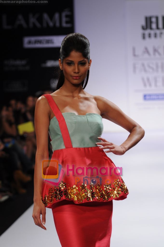 Model walk the ramp for Jeline George show at Lakme Fashion Week 2011 Day 2 in Grand Hyatt, Mumbai on 12th March 2011 