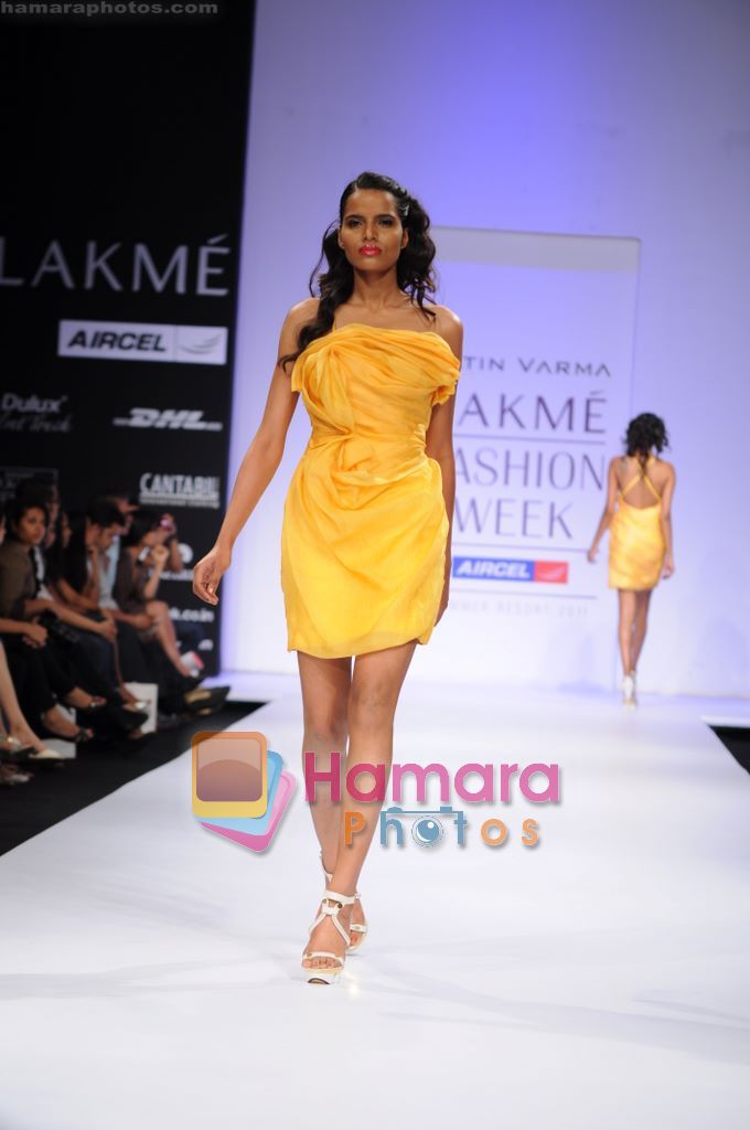 Model walk the ramp for Jatin Verma show at Lakme Fashion Week 2011 Day 2 in Grand Hyatt, Mumbai on 12th March 2011 