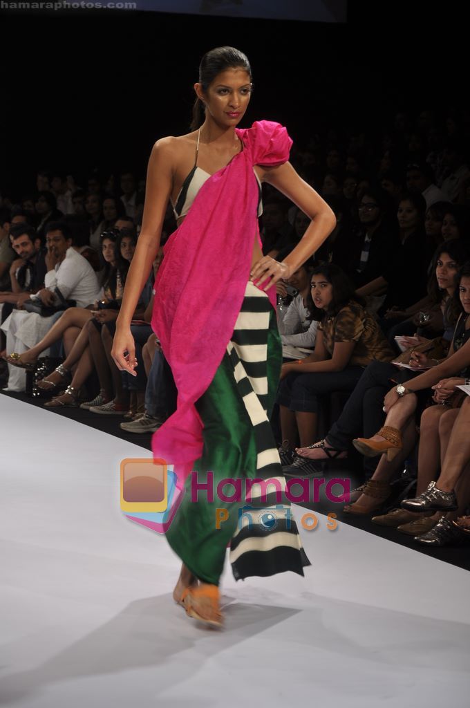 Model walk the ramp for Masaba show at Lakme Fashion Week 2011 Day 2 in Grand Hyatt, Mumbai on 12th March 2011 