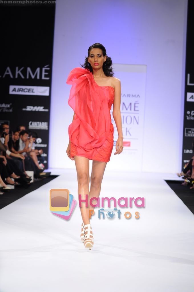 Model walk the ramp for Jatin Verma show at Lakme Fashion Week 2011 Day 2 in Grand Hyatt, Mumbai on 12th March 2011