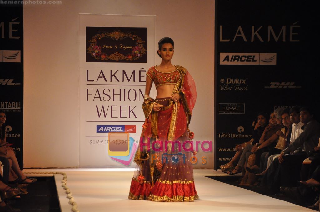 Model walk the ramp for Preeti Kapoor show at Lakme Fashion Week 2011 Day 1 in Grand Hyatt, Mumbai on 11th March 2011