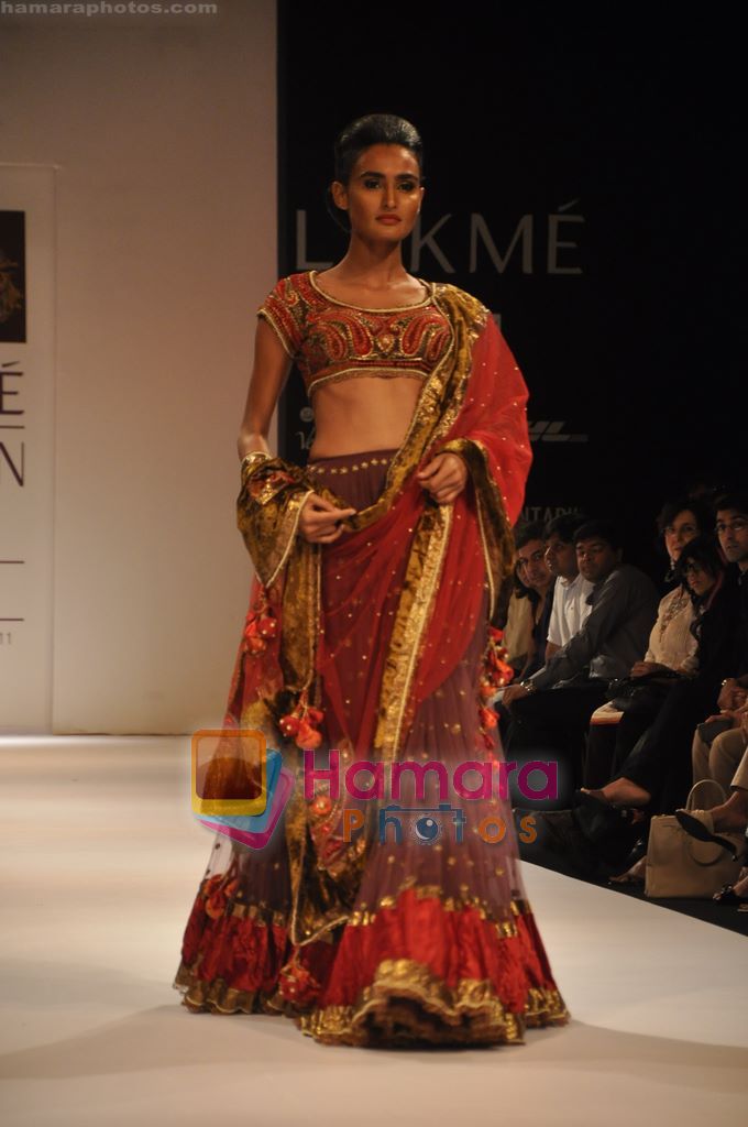 Model walk the ramp for Preeti Kapoor show at Lakme Fashion Week 2011 Day 1 in Grand Hyatt, Mumbai on 11th March 2011 