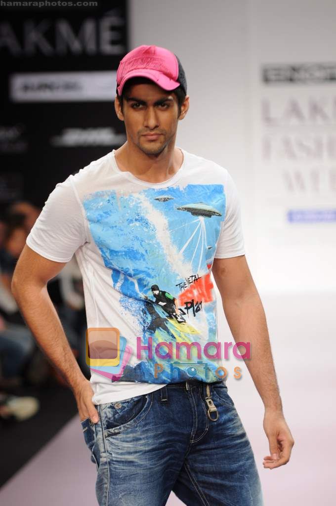 Model walk the ramp for Energie show at Lakme Fashion Week 2011 Day 2 in Grand Hyatt, Mumbai on 12th March 2011 