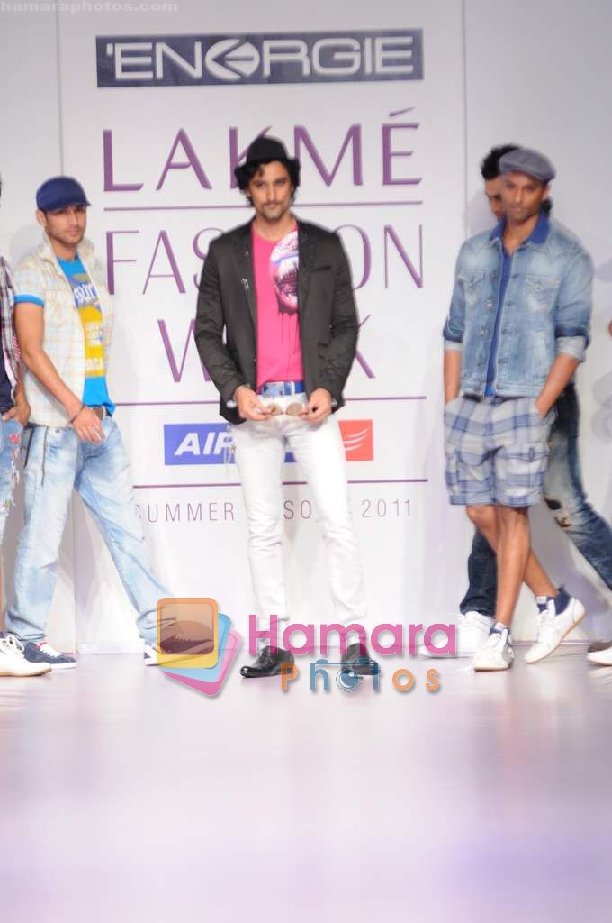 Kunal Kapoor walk the ramp for Energie show at Lakme Fashion Week 2011 Day 2 in Grand Hyatt, Mumbai on 12th March 2011 