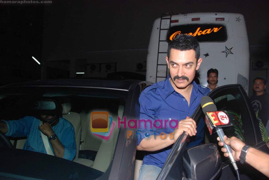 Aamir Khan snapped in Mehboob Studio on 13th March 2011 