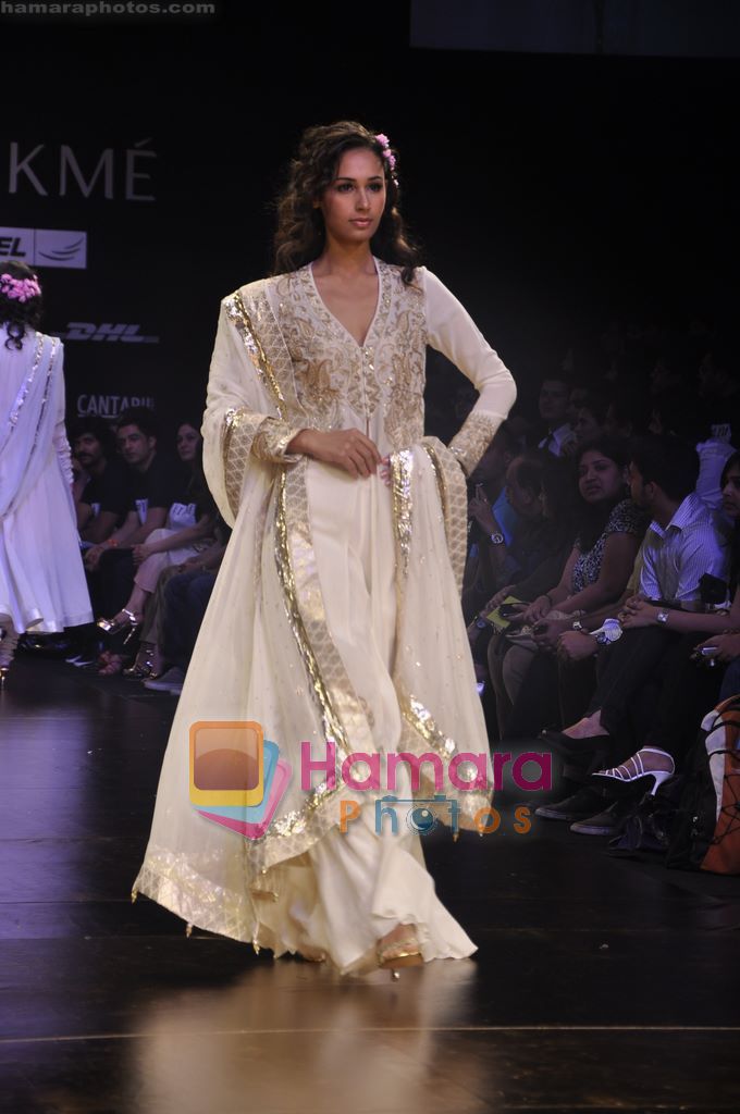 Model walk the ramp for Anita Dongre show at Lakme Fashion Week 2011 Day 3 in Grand Hyatt, Mumbai on 13th March 2011 