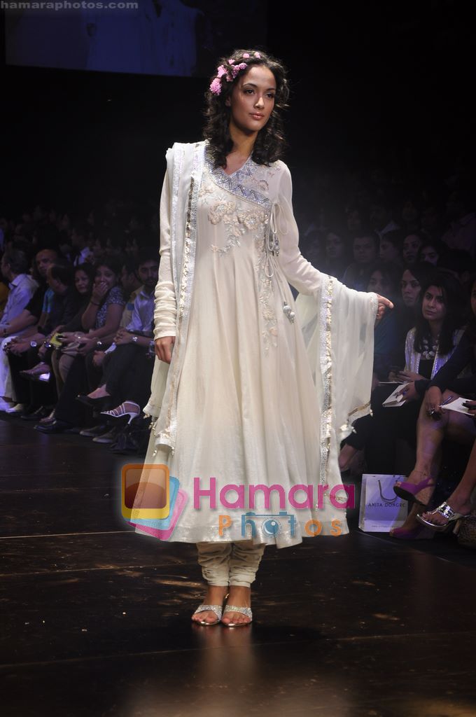 Model walk the ramp for Anita Dongre show at Lakme Fashion Week 2011 Day 3 in Grand Hyatt, Mumbai on 13th March 2011 