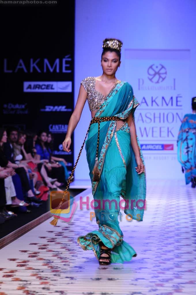 Model walk the ramp for Pria Kataria Puri show at Lakme Fashion Week 2011 Day 4 in Grand Hyatt, Mumbai on 14th March 2011 