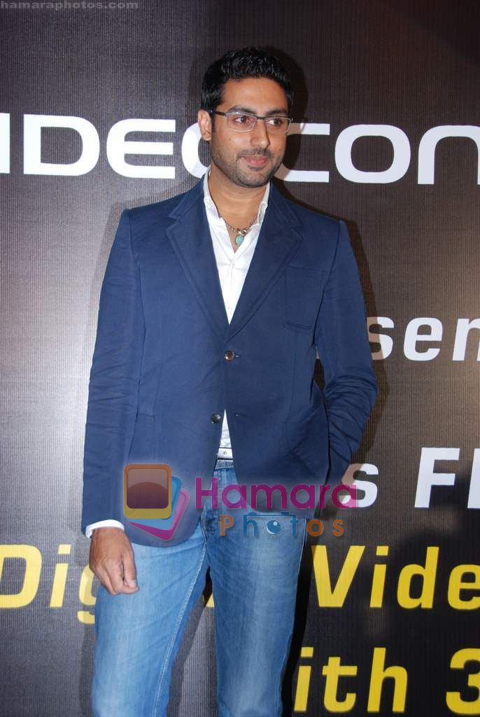 Abhishek Bachchan at 3-d HD launch for Videocon D2H in Novotel on 15th March 2011 