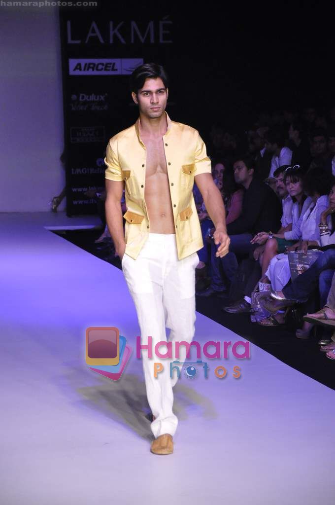 Model walk the ramp for Abdul Halder show at Lakme Fashion Week 2011 Day 5 in Grand Hyatt, Mumbai on 15th March 2011 