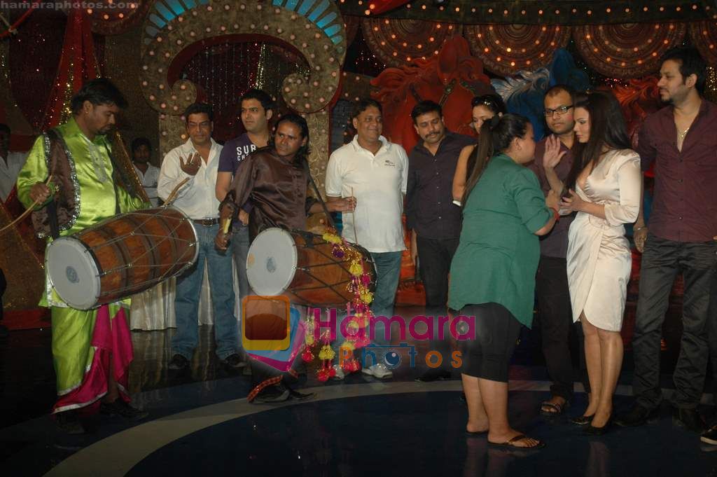 Rakhi Sawant at Comedy Circus on location in Andheri on 17th March 2011 