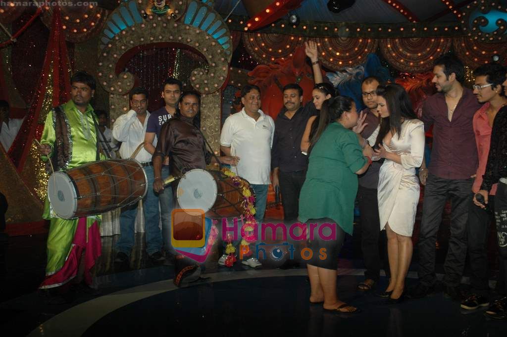 Rakhi Sawant at Comedy Circus on location in Andheri on 17th March 2011 