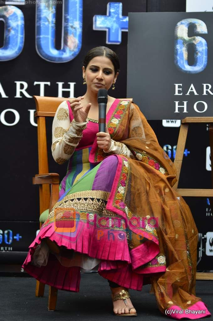 Vidya Balan at WWF World Earth Hour event in ITC Grand Maratha, Mumbai on 22nd March 2011 
