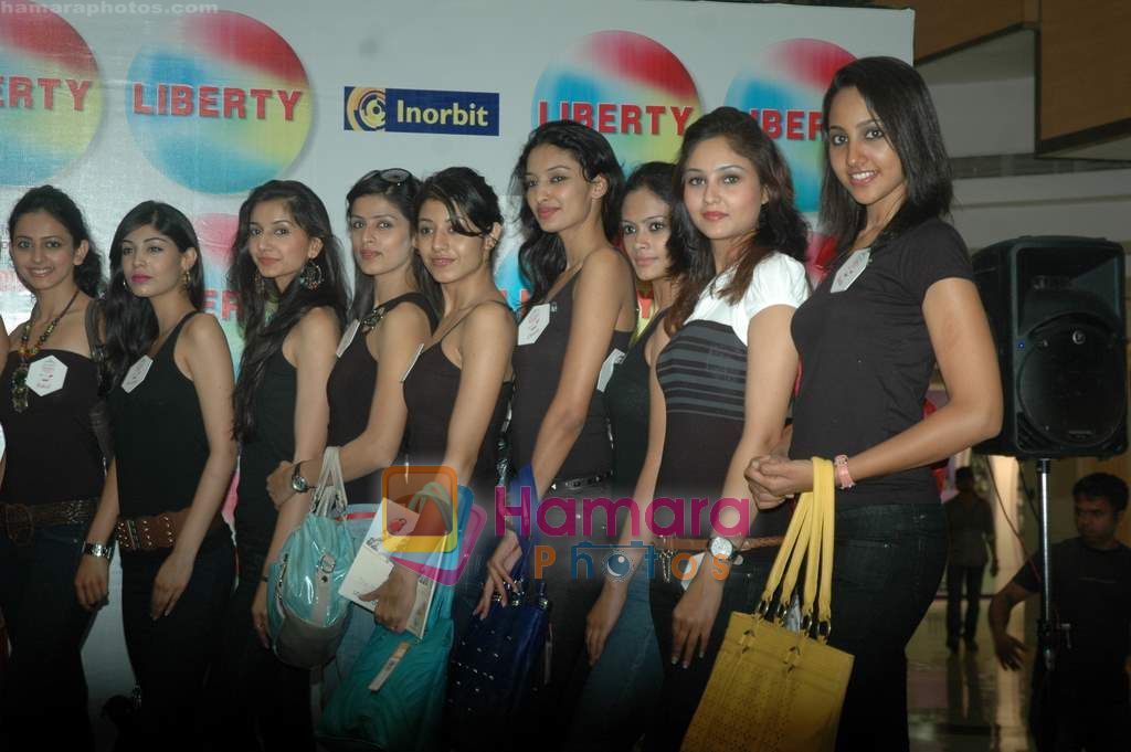Femina Miss India 2011 contestants visit Liberty store in Oberoi Mall on 24th March 2011 