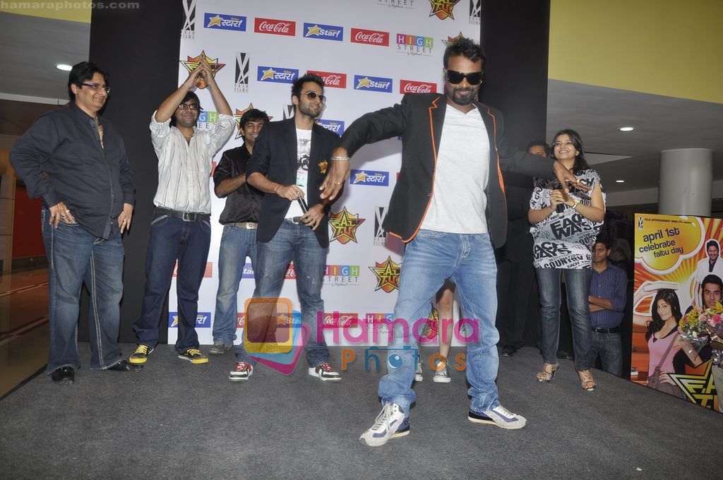 Jacky Bhagnani, Pooja Gupta, Remo D Souza promote Faltu at Cinema star in Thane, Mumbai on 1st April 2011 