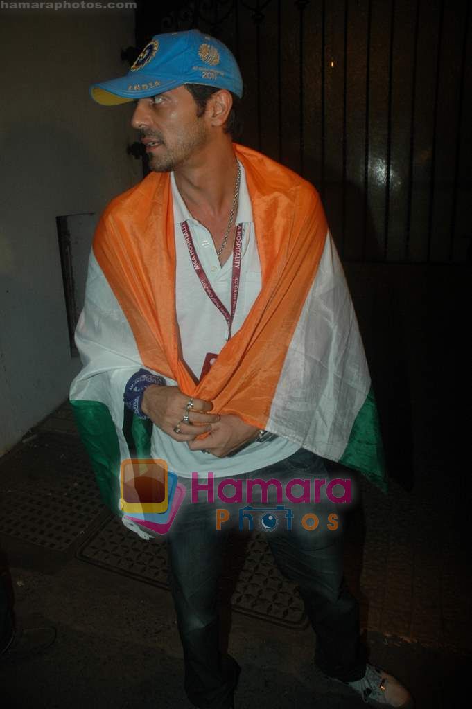 Arjun Rampal at Ritesh Sidhwani's party in Bandra on 2nd April 2011 