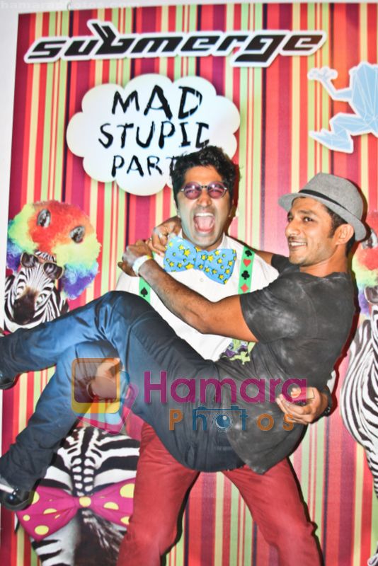 Hermit Sethi with Yudi at Submerge's Mad Stupid Party in Blue Frog on 4th April 2011