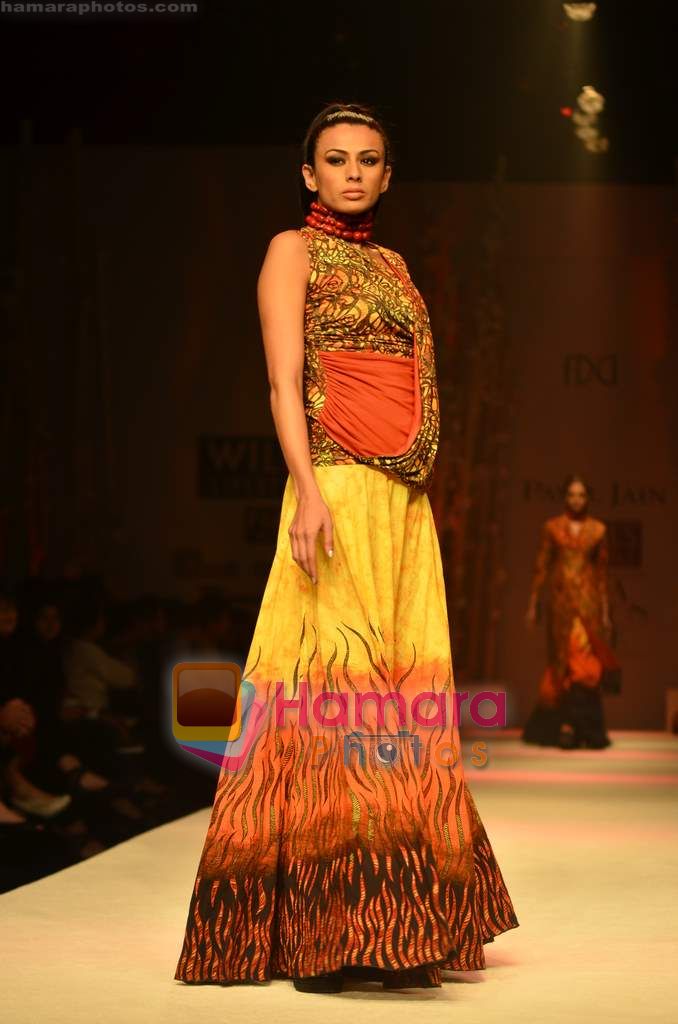 Model walks the ramp for Payal Jain show on Wills Lifestyle India Fashion Week 2011 - Day 2 in Delhi on 7th April 2011 