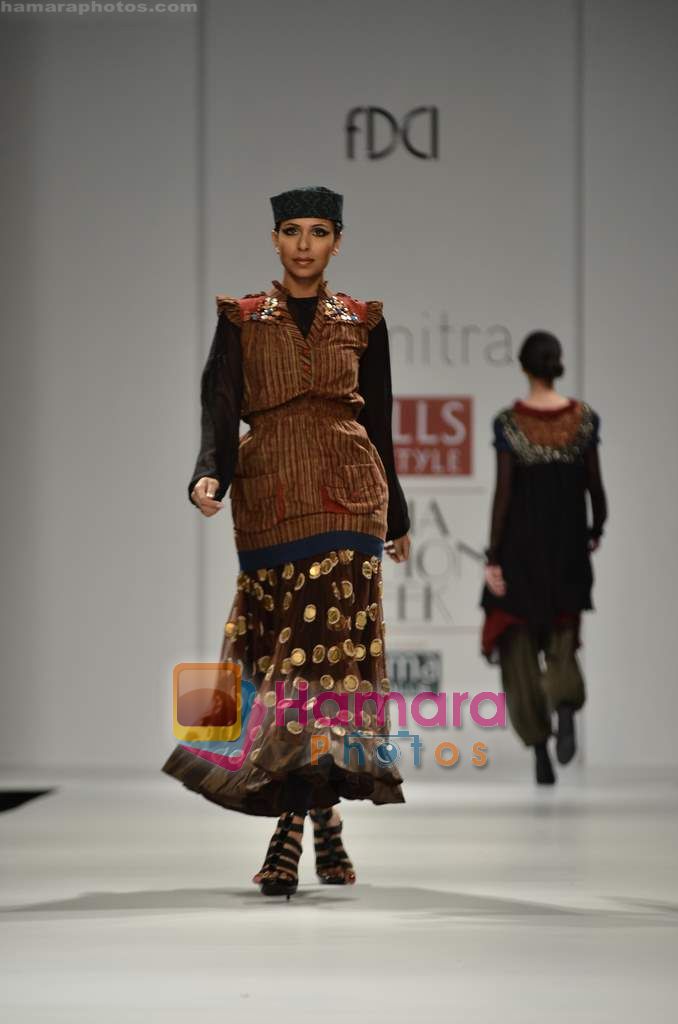 Model walks the ramp for Joy Mitra show on Wills Lifestyle India Fashion Week 2011 - Day 2 in Delhi on 7th April 2011 