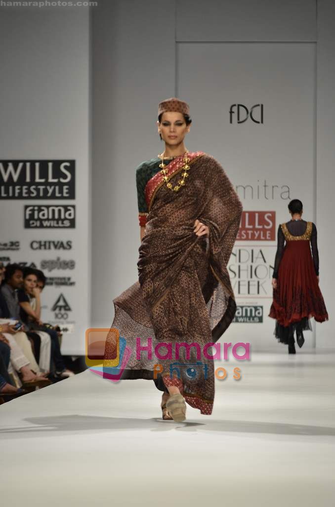 Model walks the ramp for Joy Mitra show on Wills Lifestyle India Fashion Week 2011 - Day 2 in Delhi on 7th April 2011 