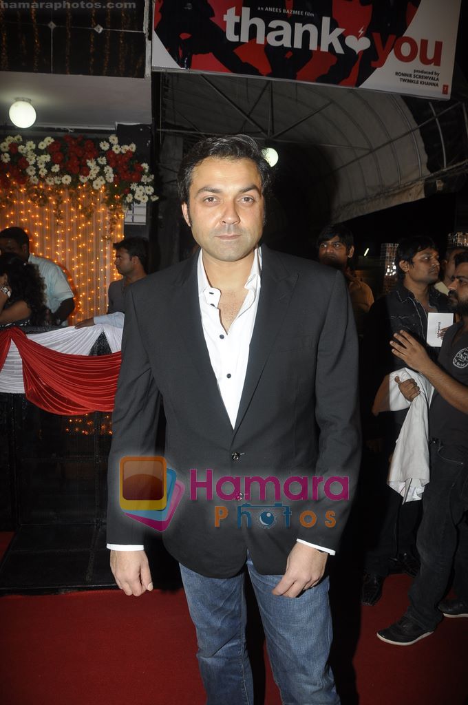 Bobby Deol at the Premiere of Thank you in Chandan, Juhu,Mumbai on 6th April 2011 